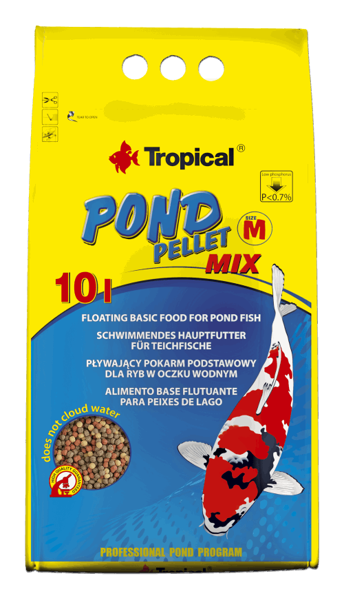 Tropical Pond Pellet mix size M 10l worek