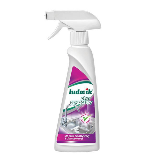 LUDWIK Płyn do mycia stali nierdz. i chrom.250ml