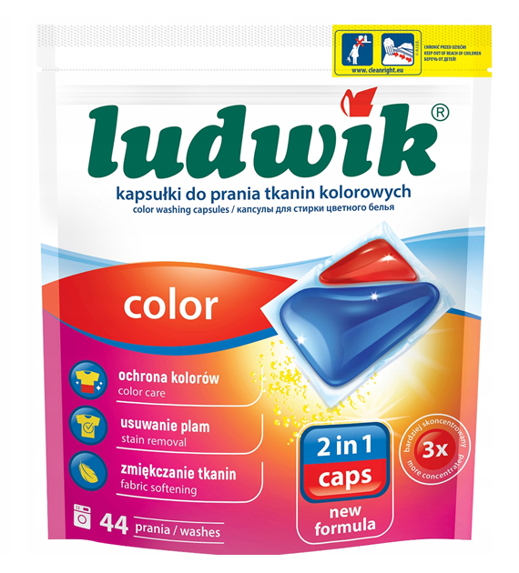 LUDWIK Kapsułki do prania tkanin Color 10szt /6/