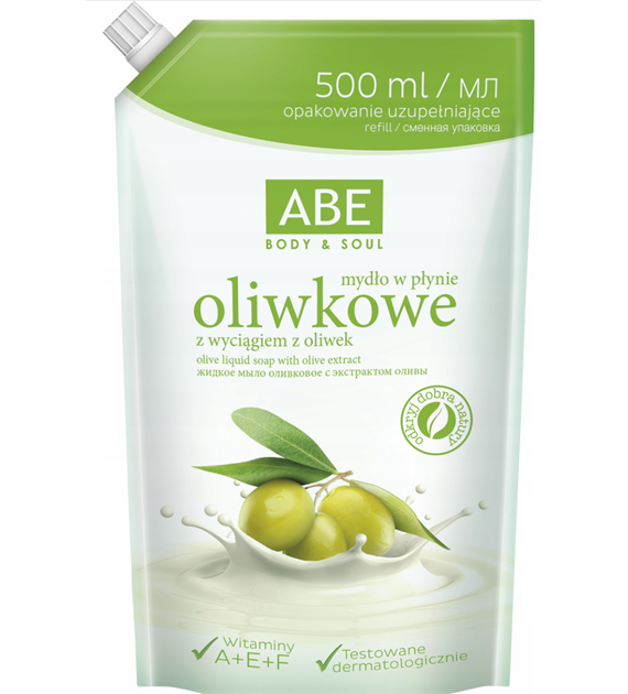 ABE Mydło w płynie oliwka z wyciągiem zapas 500ml