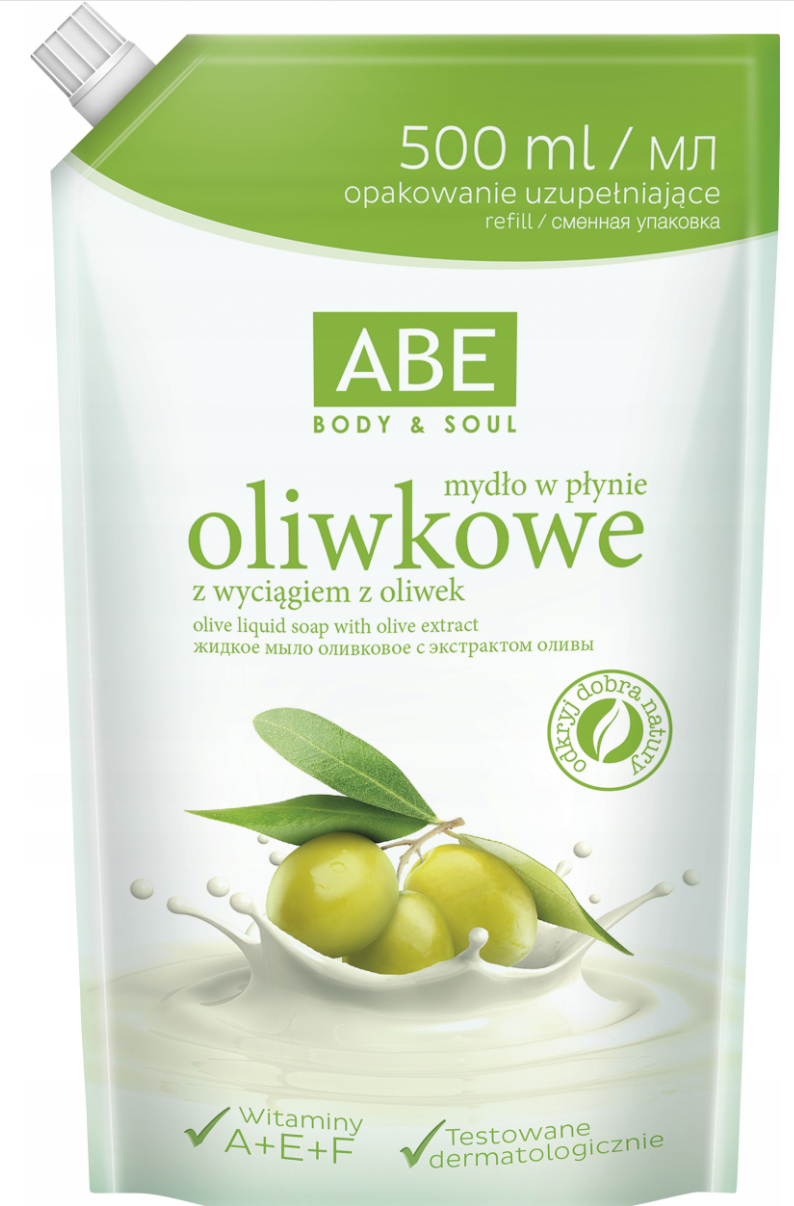 ABE Mydło w płynie oliwka z wyciągiem zapas 500ml