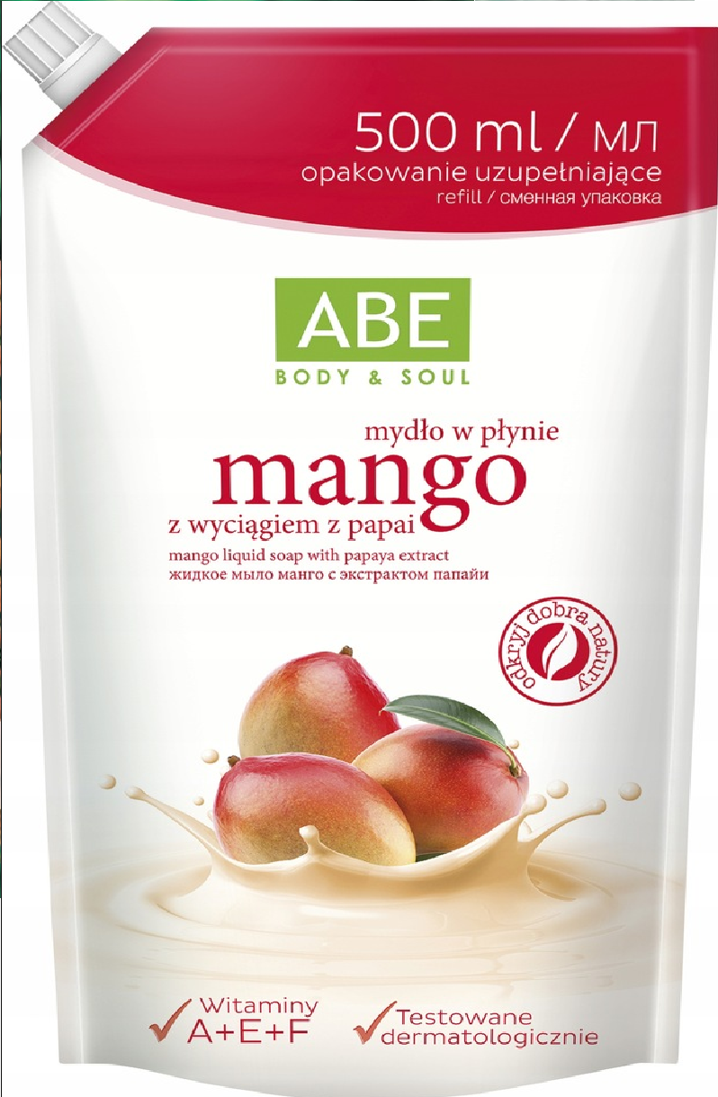 ABE Mydło w płynie mango z wyciągiem z papai 500ml
