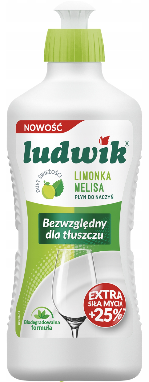 LUDWIK Płyn do mycia naczyń limonka z melisą 900g