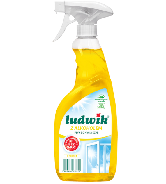 LUDWIK Płyn do szyb i glazury alkohol+lemon 600ml
