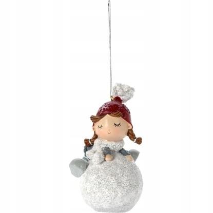 Figurka Anioł na kuli śnieżnej 16cm 4szt 6909