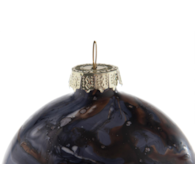 BOMBKA SZKL.biało-złota 10cm op 6szt.1360
