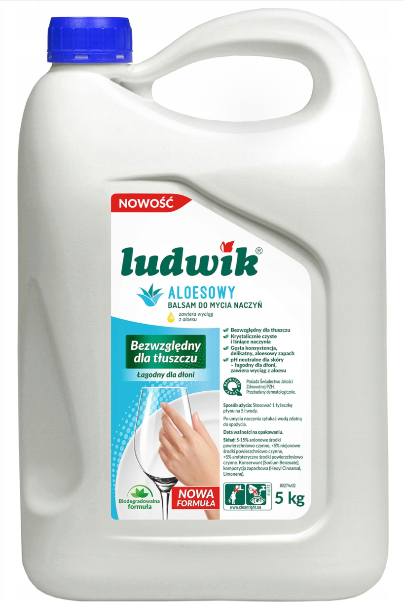 LUDWIK Balsam do mycia naczyń aloesowy 5kg