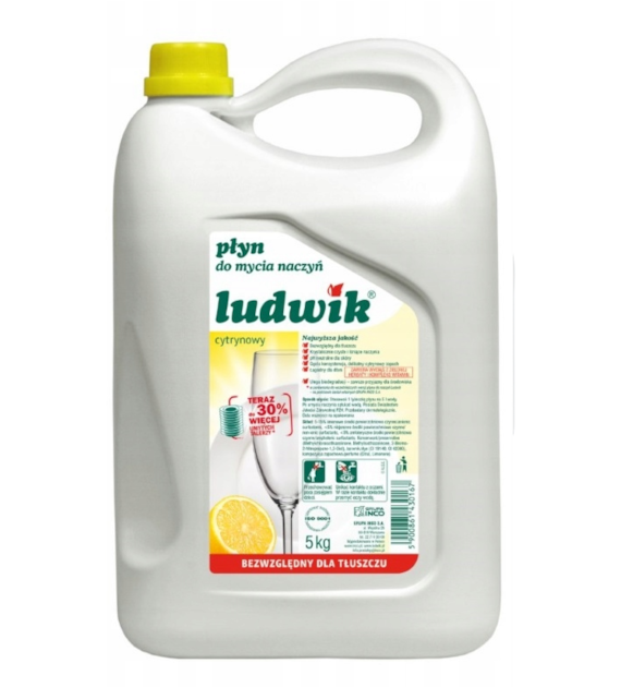 LUDWIK Płyn do naczyń cytrynowy 5kg