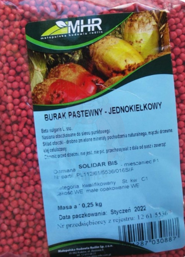 Burak pastewny jednok.otoczk.Solidar Bis C1 0,25kg