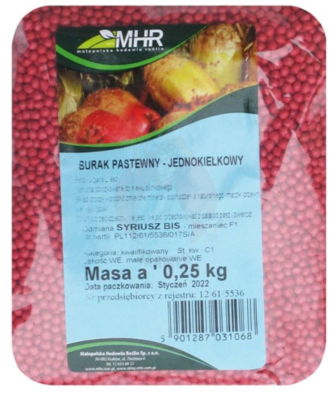 Burak pastewny jednok. otoczk. Syriusz 0,25kg B