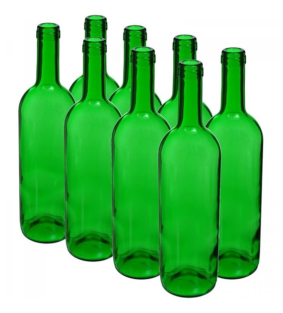 BUTELKA NA WINO 0,75L ZIELONA /8/ 0617