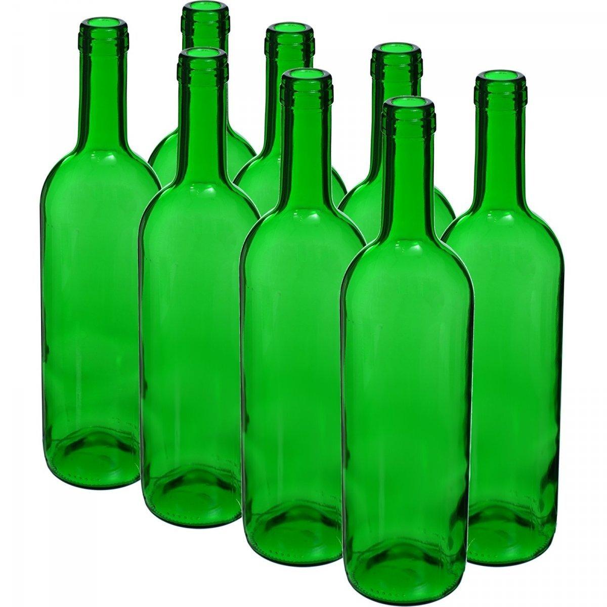 BUTELKA NA WINO 0,75L ZIELONA /8/ 0617