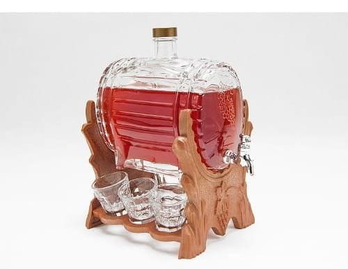 Beczułka szklana 1,5l z kranikiem  8369