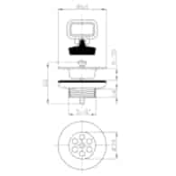 Butelka 70ml Z UCHEM + KOREK MECHANICZNY 2836