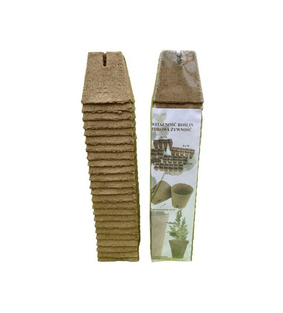 JIFFY Doniczki torfowe kwadratowe 8x8/24 hobby
