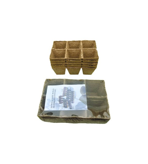 JIFFY Doniczki torfowe kwadratowe 8x8/30 hobby