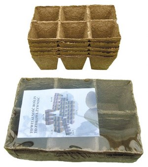 JIFFY Doniczki torfowe kwadratowe 8x8/30 hobby
