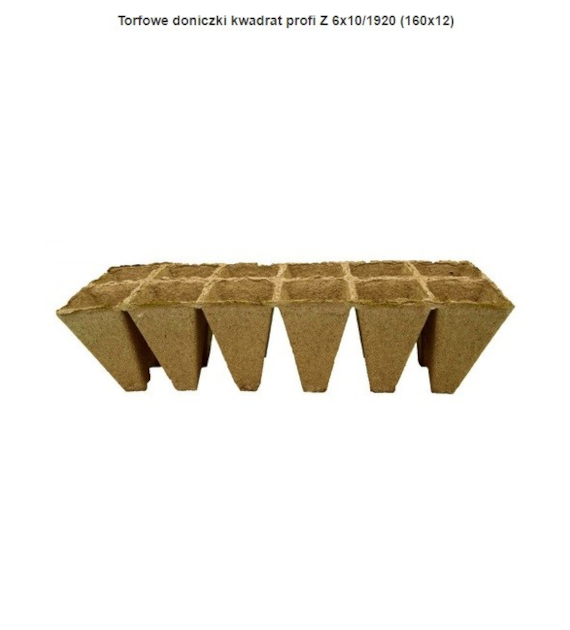 JIFFY Doniczki torfowe kwadratowe 6x10/160x12 pale