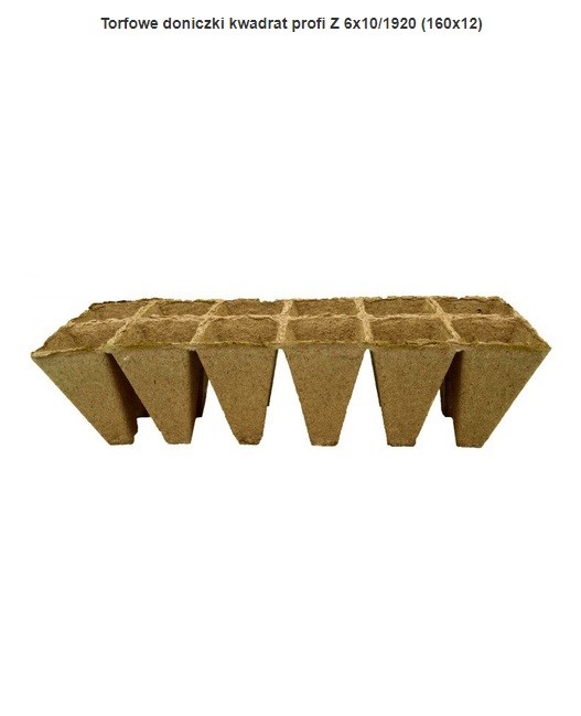 JIFFY Doniczki torfowe kwadratowe 6x10/160x12 pale