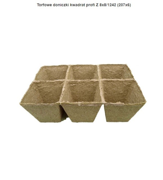 JIFFY Doniczki torfowe kwadratowe 8x8/207x6 palet