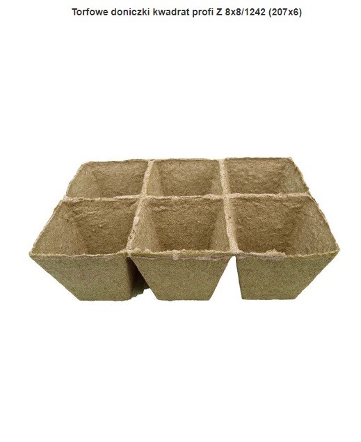 JIFFY Doniczki torfowe kwadratowe 8x8/207x6 palet