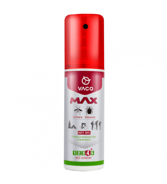 VACO Płyn MAX na komary i kleszcz.DEET30% -80ml