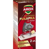 AROX Pułapka na myszy drewniana 2szt. /12/