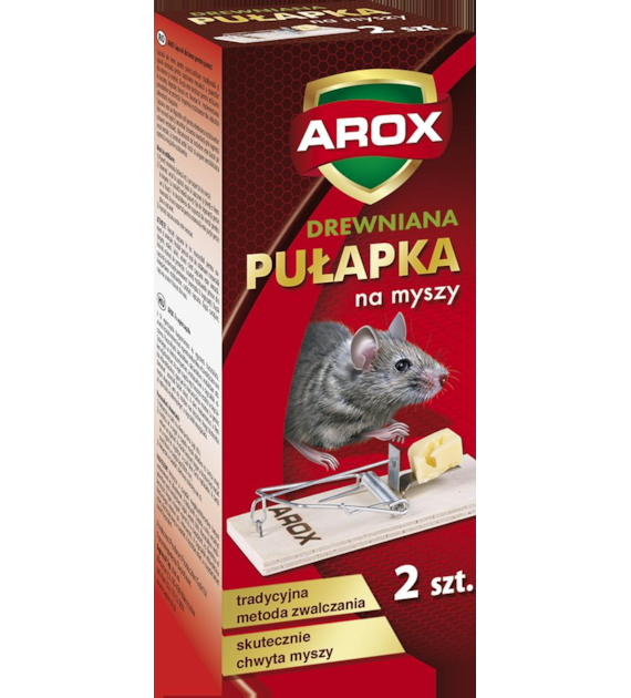 AROX Pułapka na myszy drewniana 2szt. /12/