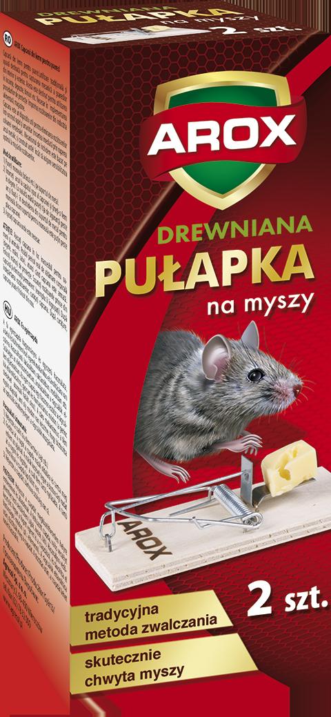 AROX Pułapka na myszy drewniana 2szt. /12/