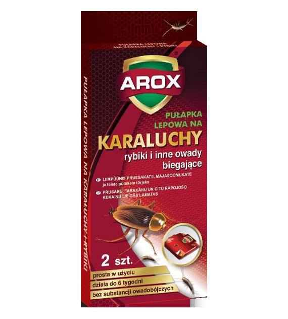 AROX Pułapka lepowa na karaluchy rybiki 2szt. /10/