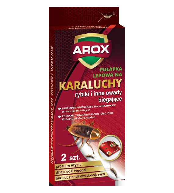 AROX Pułapka lepowa na karaluchy rybiki 2szt. /10/