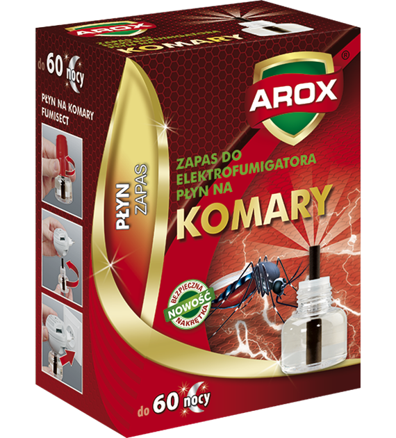 AROX Płyn do Elektrofumigatora komary 60 NOC 45ml