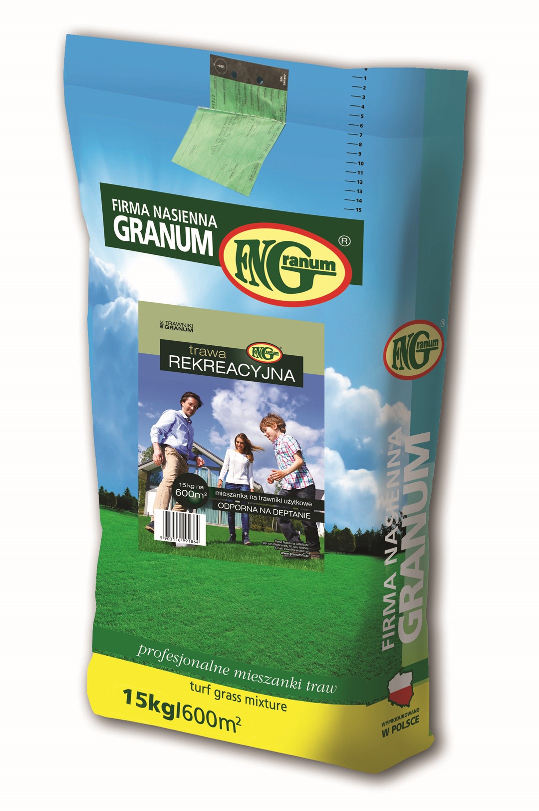 GRANUM Mieszanka Traw REKREACYJNA 15kg