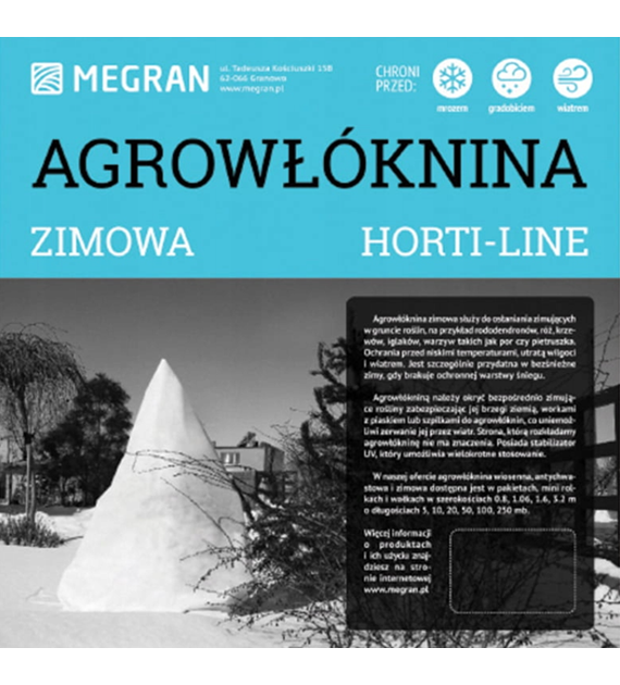 Agrowłóknina HORT LINE zimowa 3,2x10 P50 biała