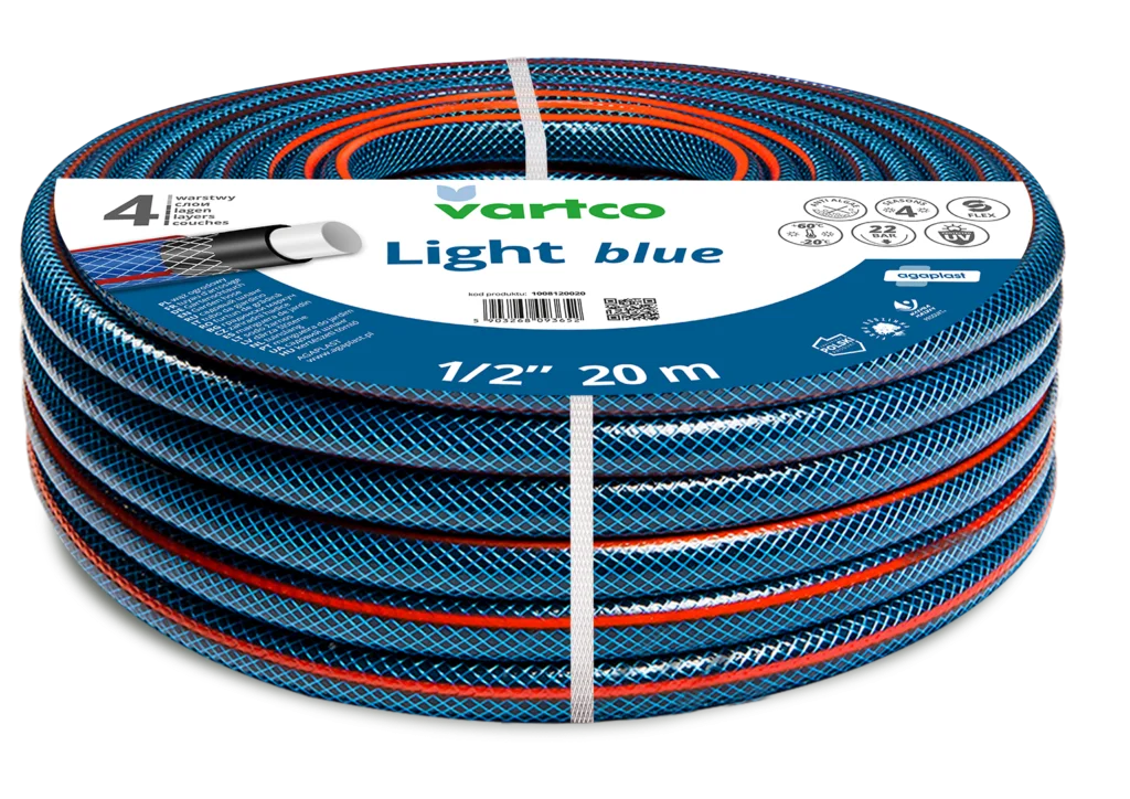 AGAPLAST Wąż ogrodowy 1  30MB LIGHT BLUE