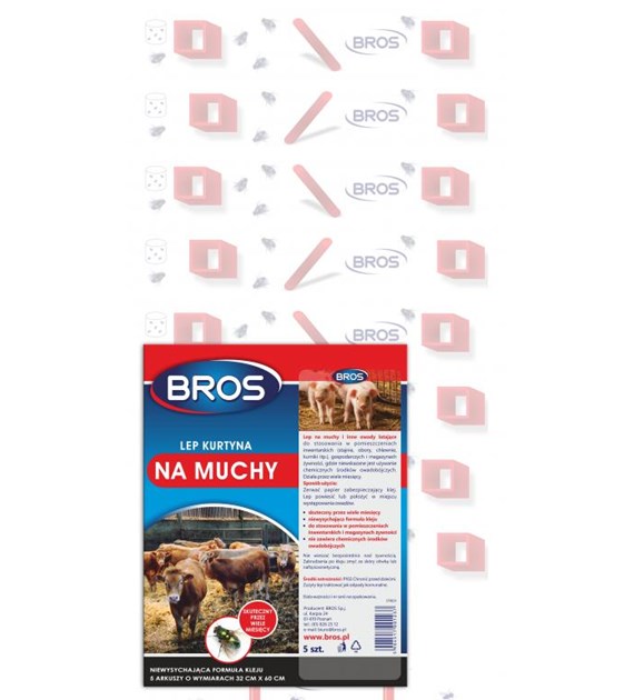 BROS Lep płaski kurtyna 5-pak 32X60cm