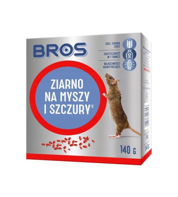 BROS Ziarno Bromadiolone na myszy i szczury 3kg /2