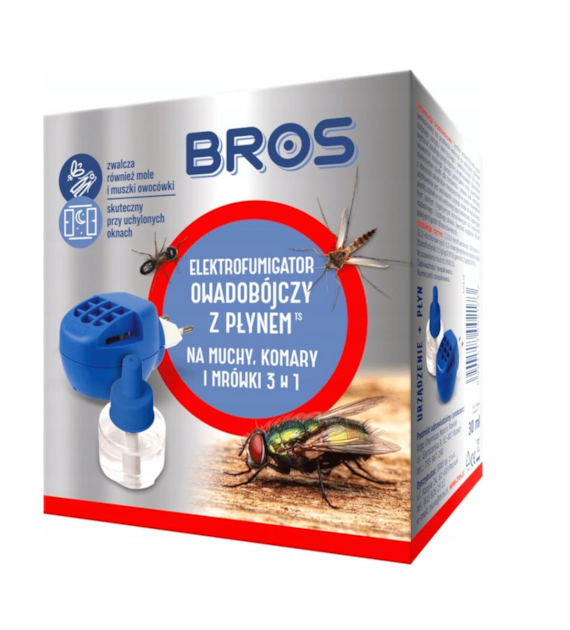 BROS Elektro + płyn 3w1 muchy komary mrówki /12/
