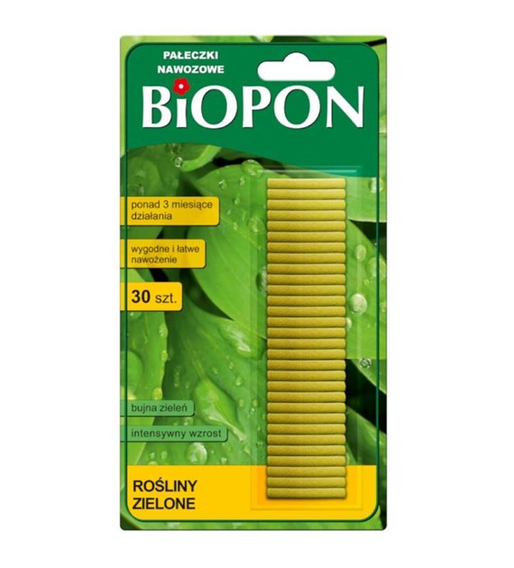 BIOPON Pałeczki nawozowe do roślin zielonych 30szt