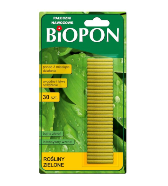 BIOPON Pałeczki nawozowe do roślin zielonych 30szt