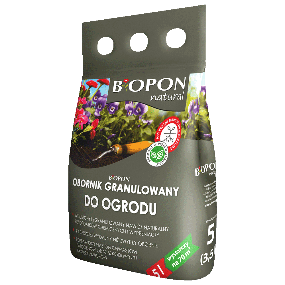 BIOPON Obornik granulowany do ogrodu 5L