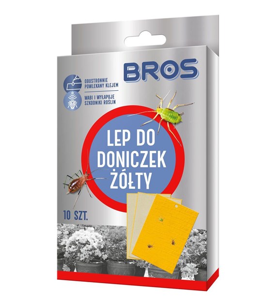 BROS Arkusz lepowy do doniczek żółty 10szt.  /20/