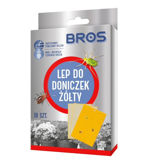 BROS Lep do doniczek żółty 10szt. /20/