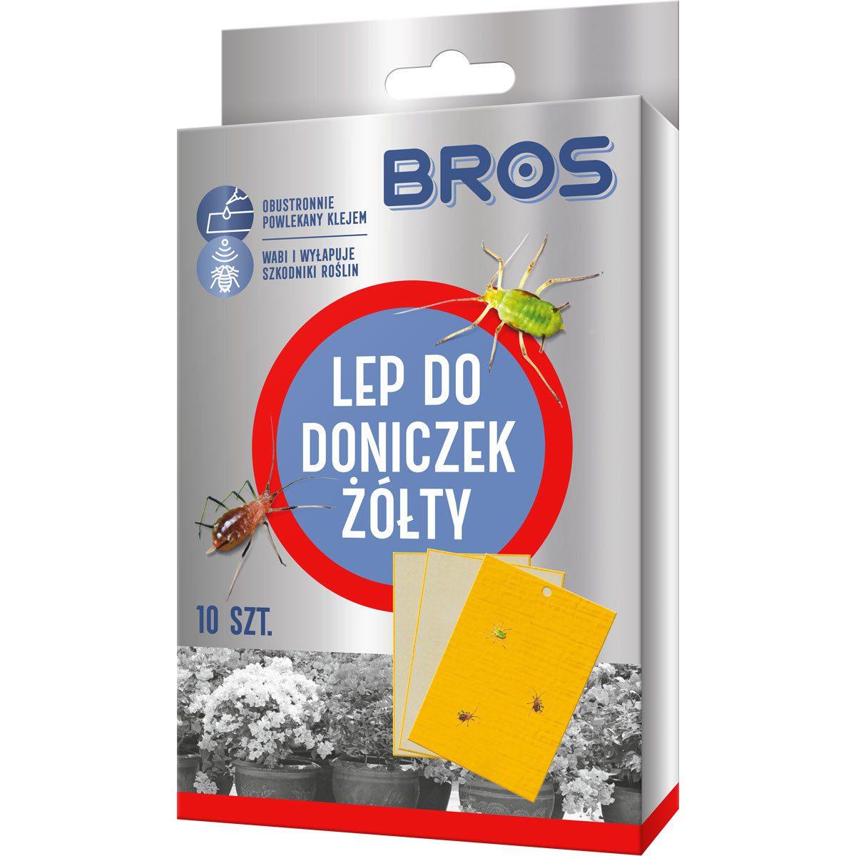 BROS Arkusz lepowy do doniczek żółty 10szt.  /20/