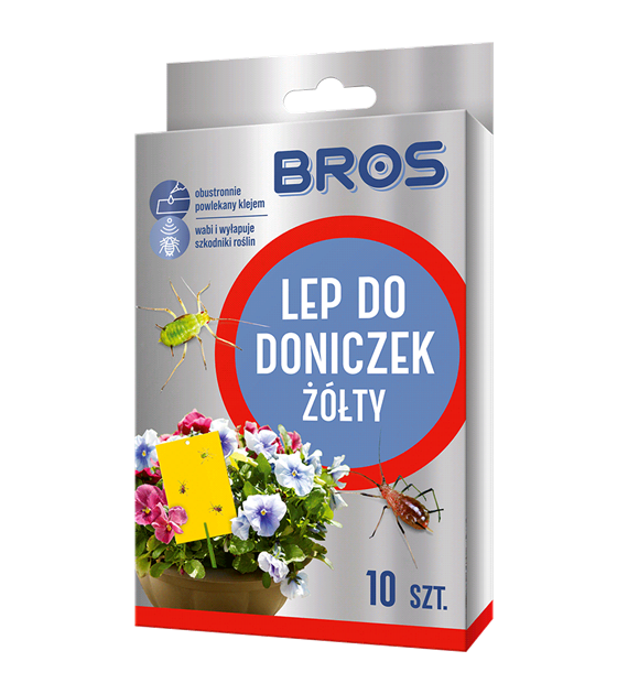 BROS Arkusz lepowy do doniczek żółty  /20/