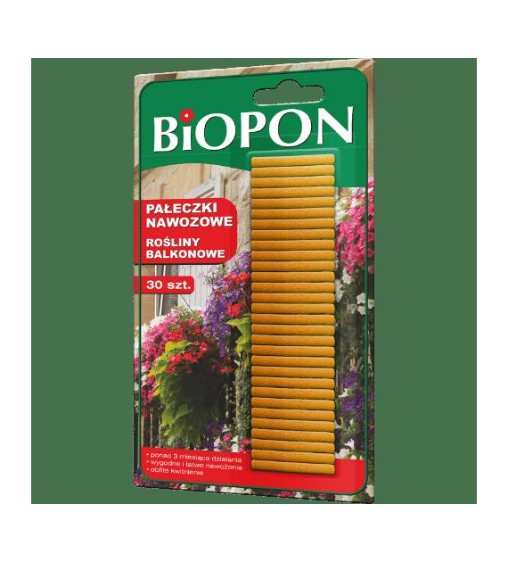 BIOPON Pałeczki nawozowe do pelargonii 30szt