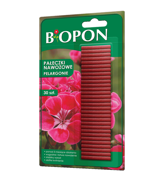 BIOPON Pałeczki nawozowe do pelargonii 30szt