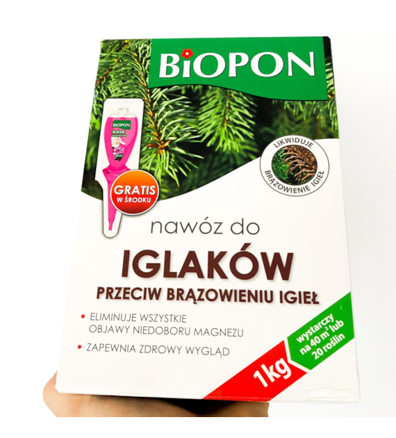 BIOPON Nawóz do iglaków p/brązow. igieł gran. 3kg