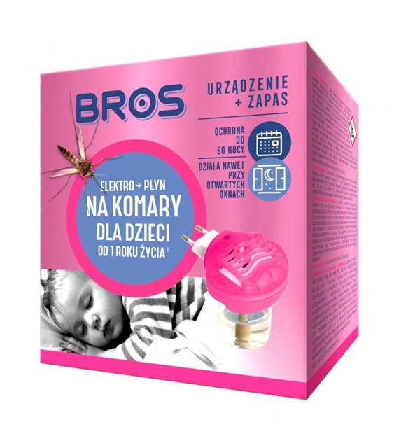 BROS Elektro + płyn na komary dla dzieci /12/