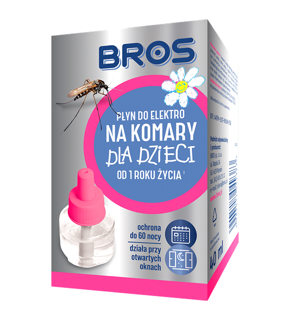 BROS Płyn do elektro na komary dla dzieci 1rok